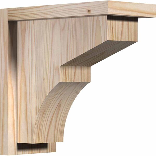 Ekena Millwork Monterey Smooth Corbel w/Backplate, Douglas Fir, 5 1/2"W x 12"D x 12"H COR06X12X12MON01SDF - main
